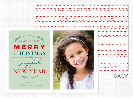 Oh So Very Merry Christmas Photo Card